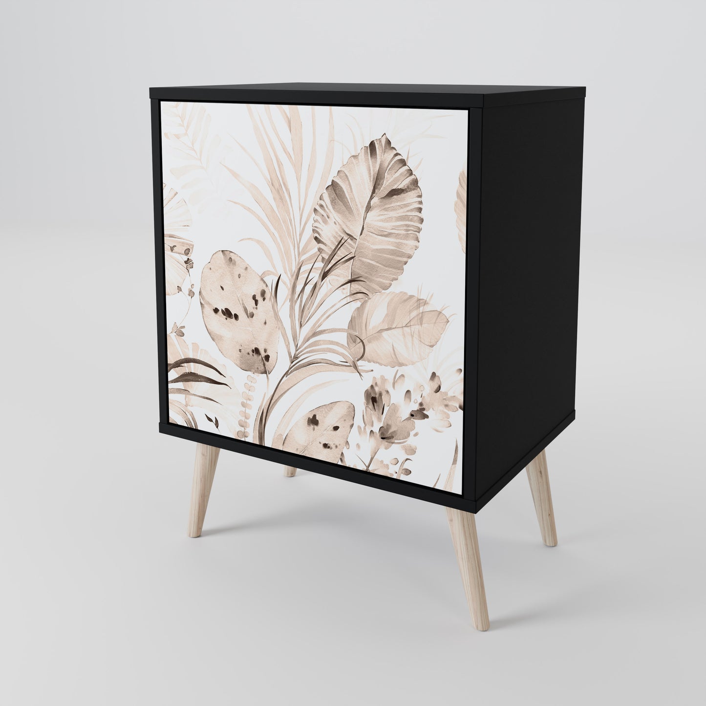 Credenza WILD TENDERNESS a 1 anta con finitura nera