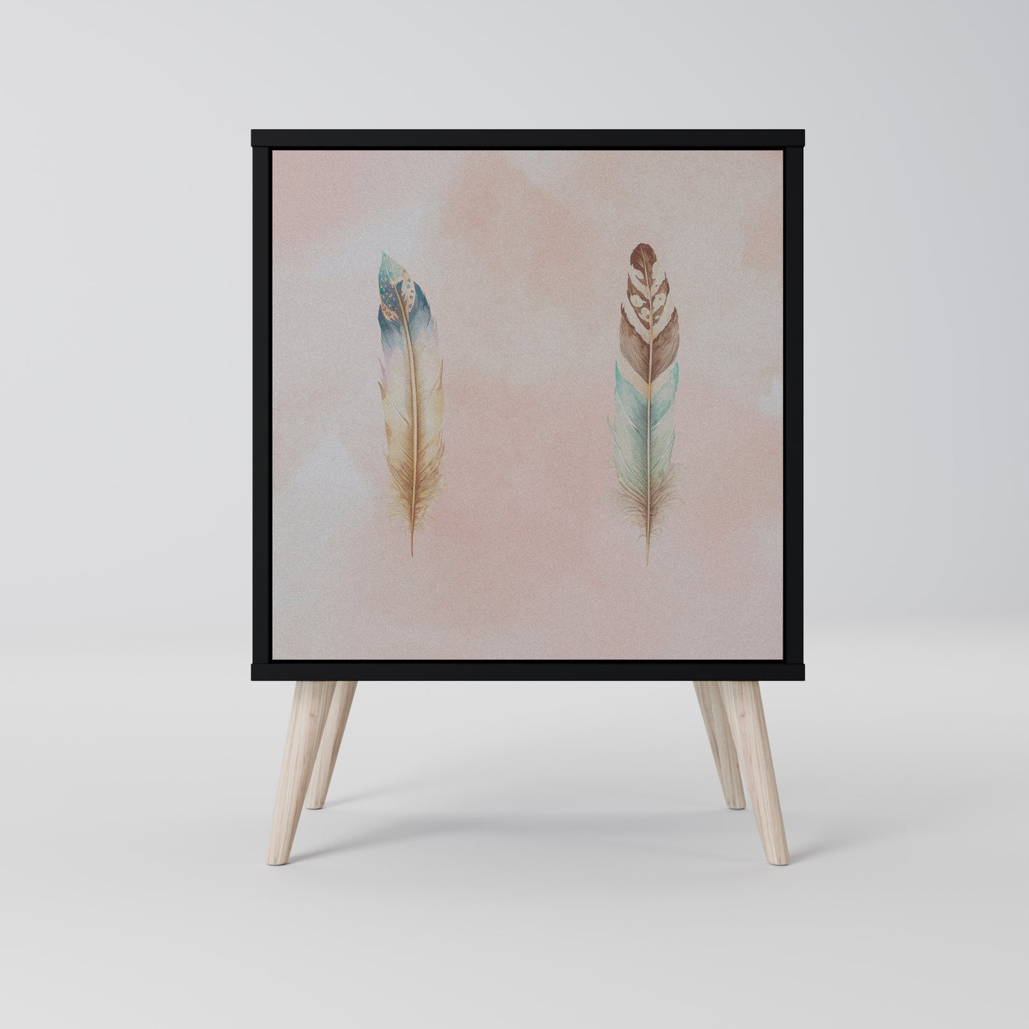 Credenza THE DELIQUESCE a 1 anta con finitura nera