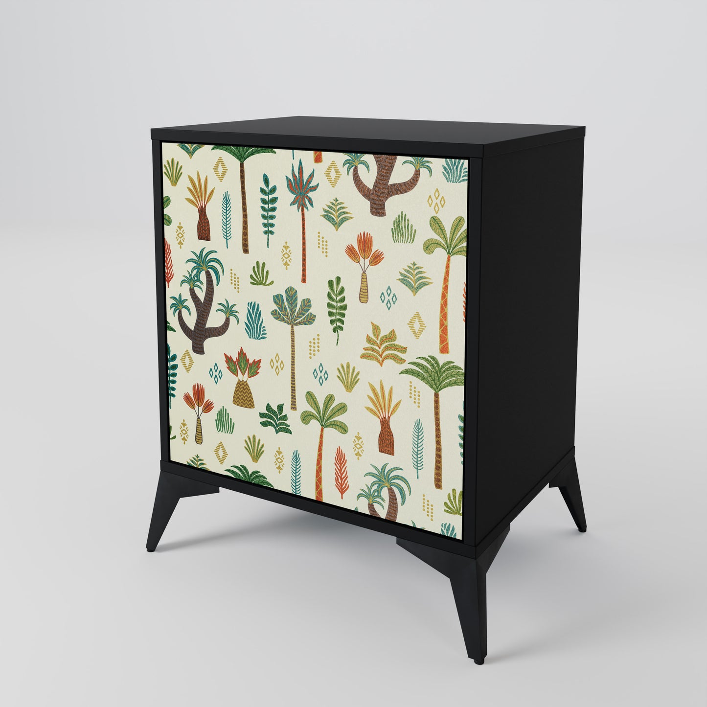 PALM SPRING 1-Door Sideboard in Black Finish