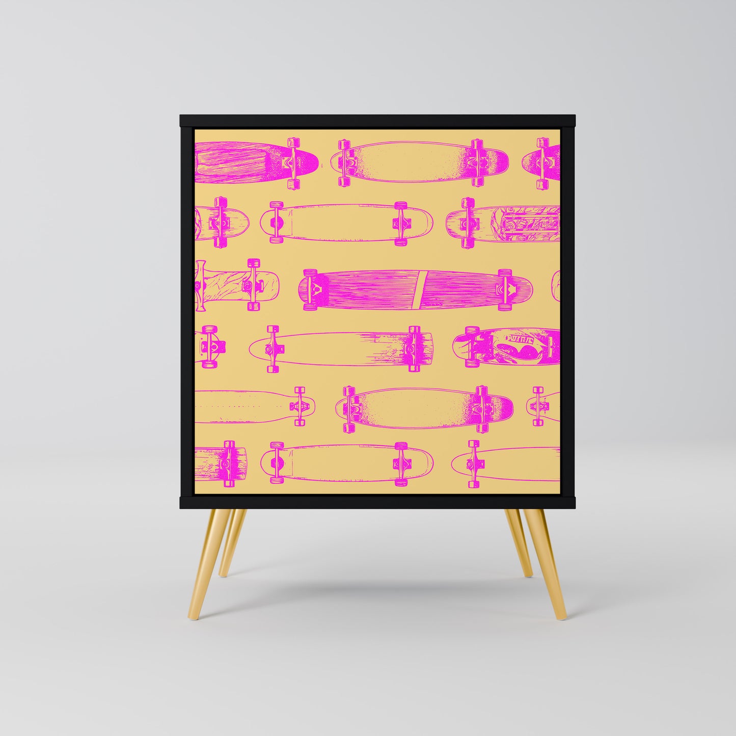 Credenza SKATEBOARD ARTISTRY a 1 anta con finitura nera