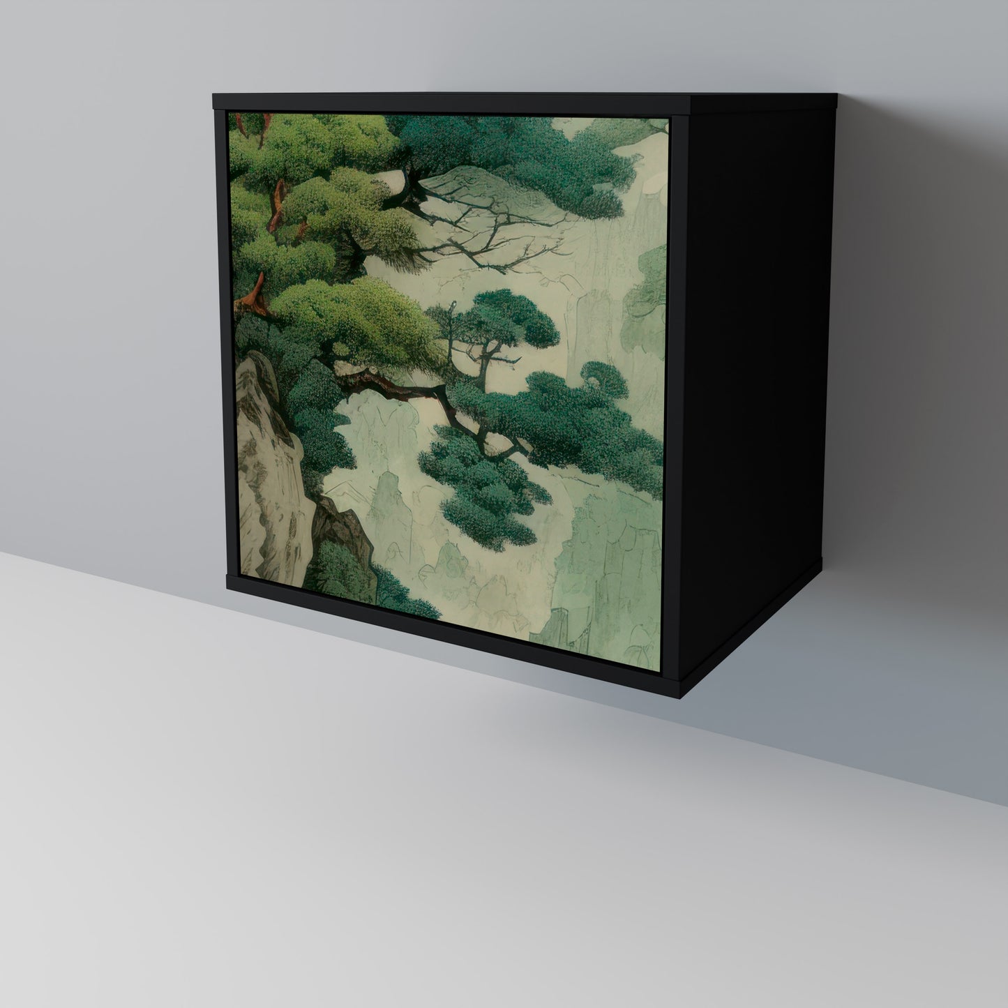 Credenza VERDURE ABYSS a 1 anta con finitura nera