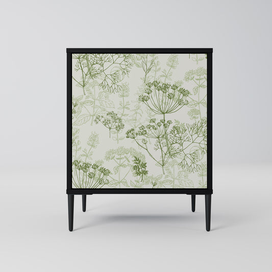 Credenza a 1 anta FENNEL BALDACHIN in finitura nera