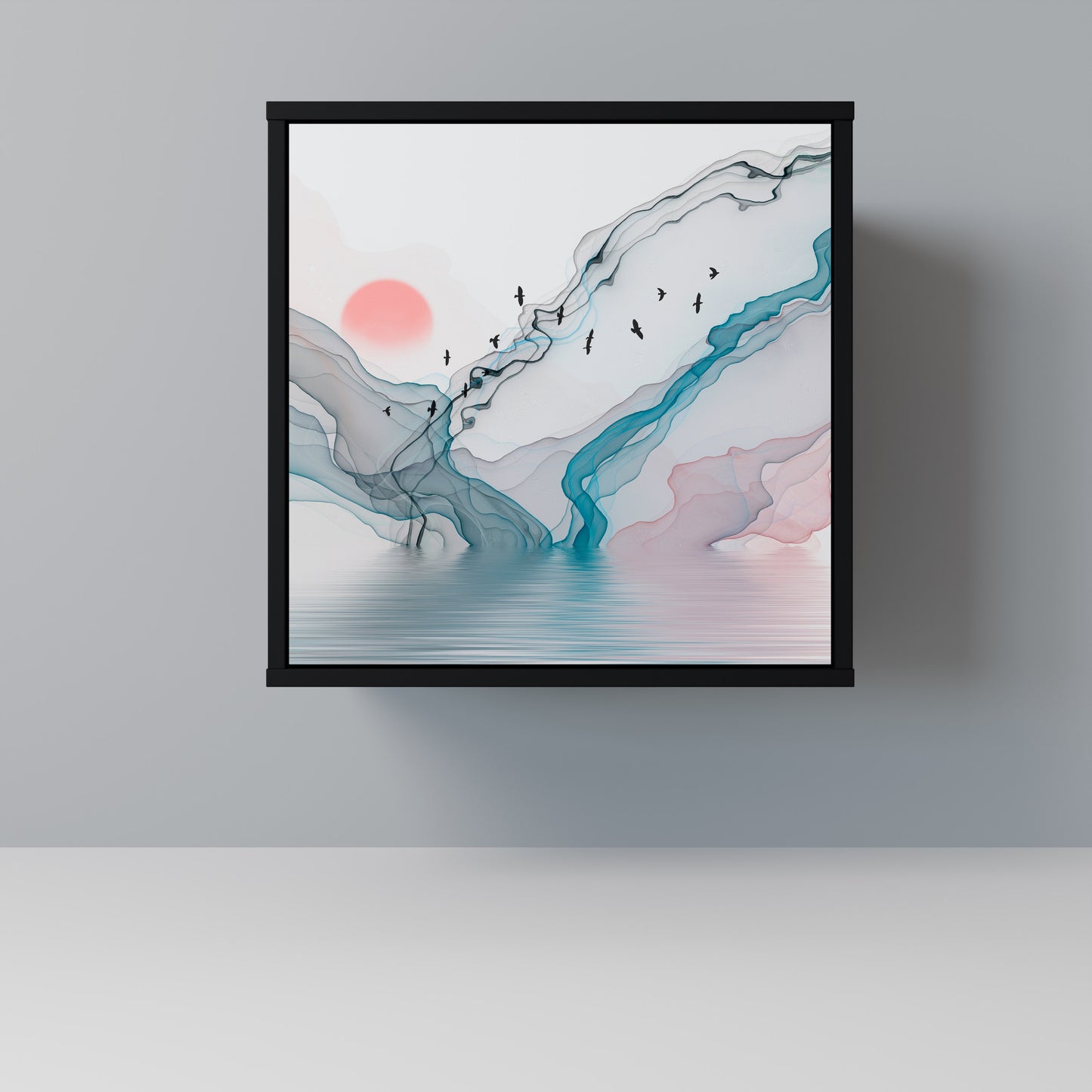 Credenza VELVET CROSSING a 1 anta con finitura nera