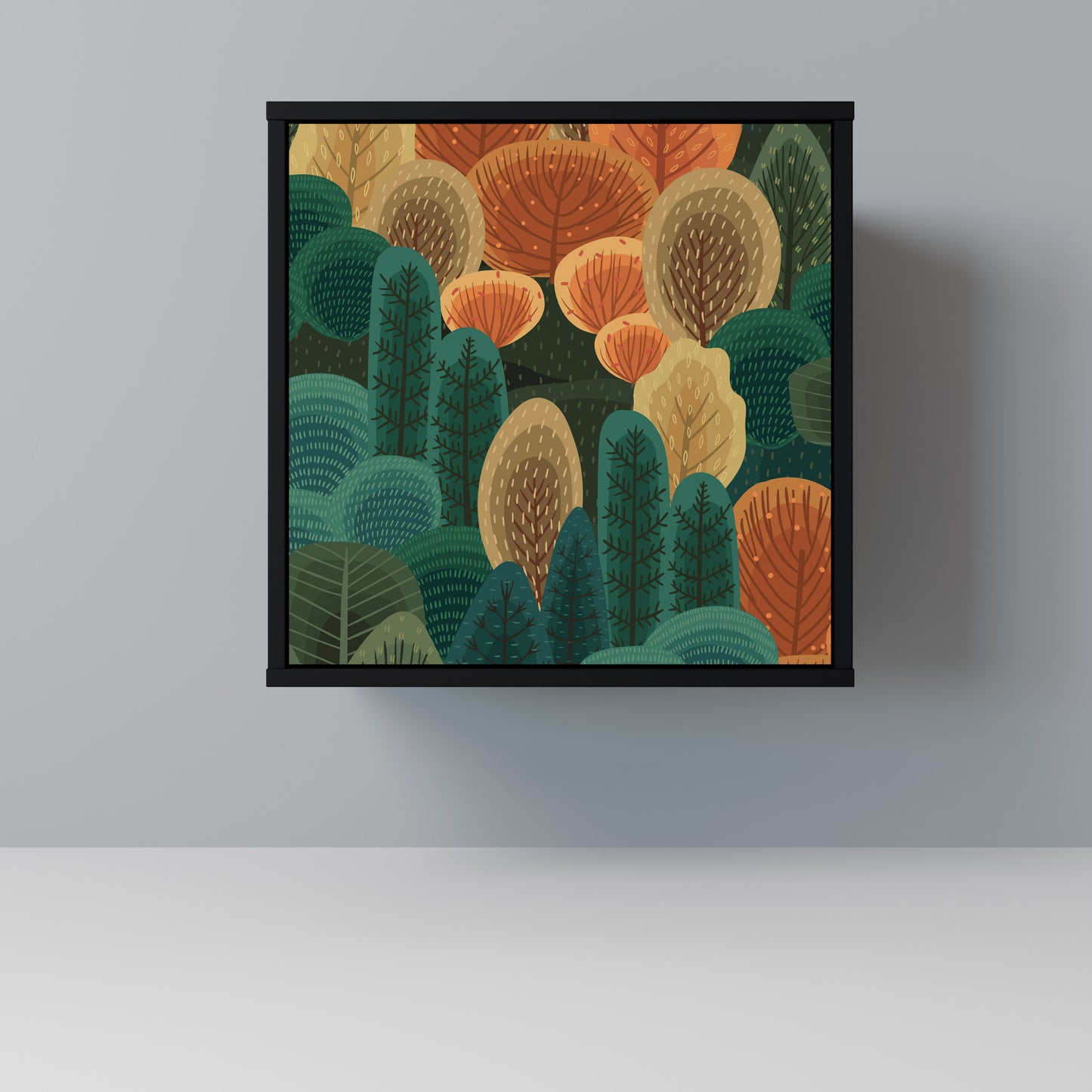 Credenza AUTUMN KALEIDOSCOPE a 1 anta con finitura nera