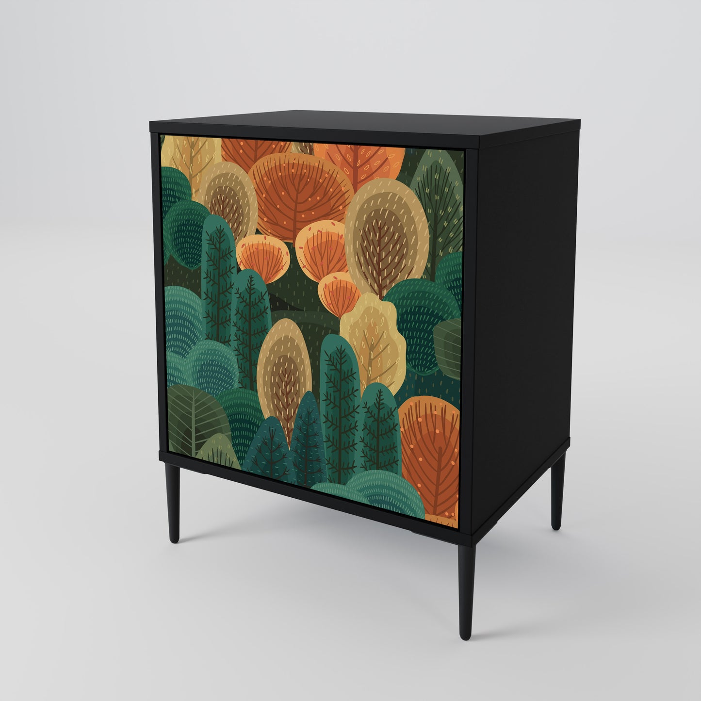 Credenza AUTUMN KALEIDOSCOPE a 1 anta con finitura nera