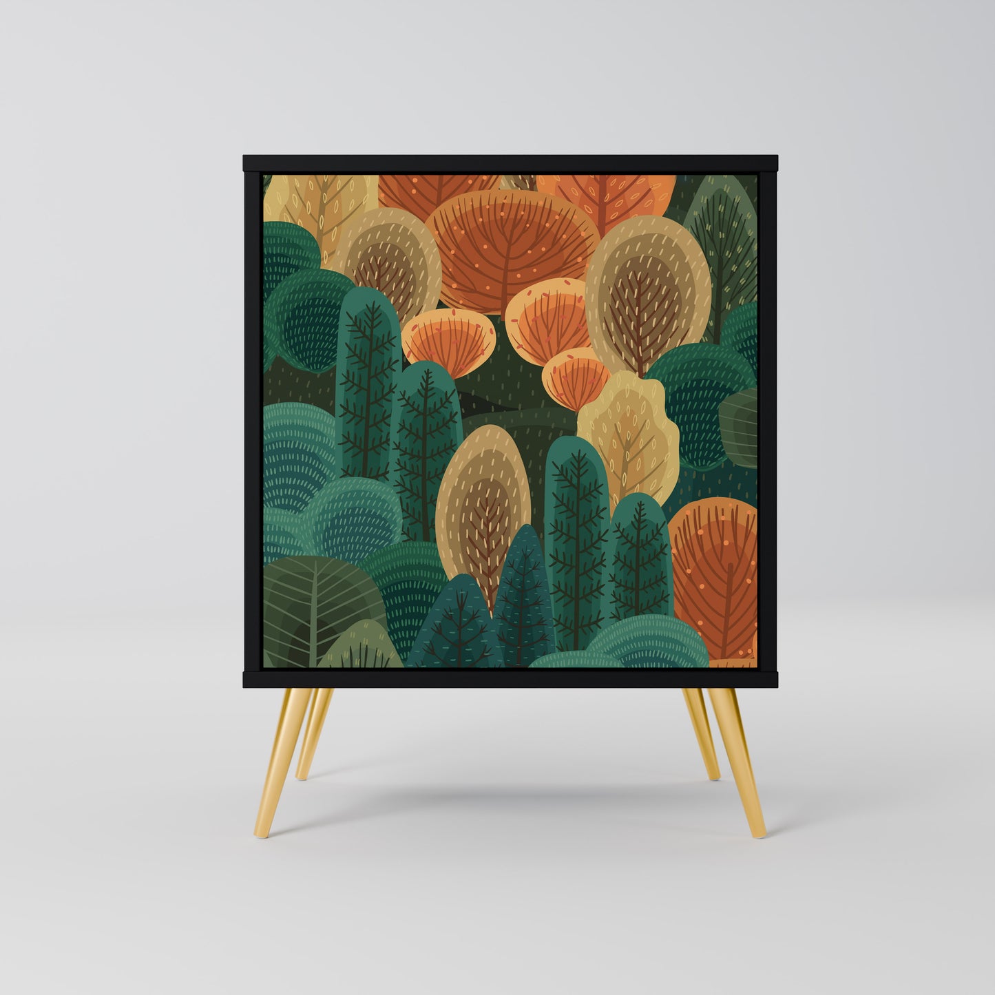 Credenza AUTUMN KALEIDOSCOPE a 1 anta con finitura nera