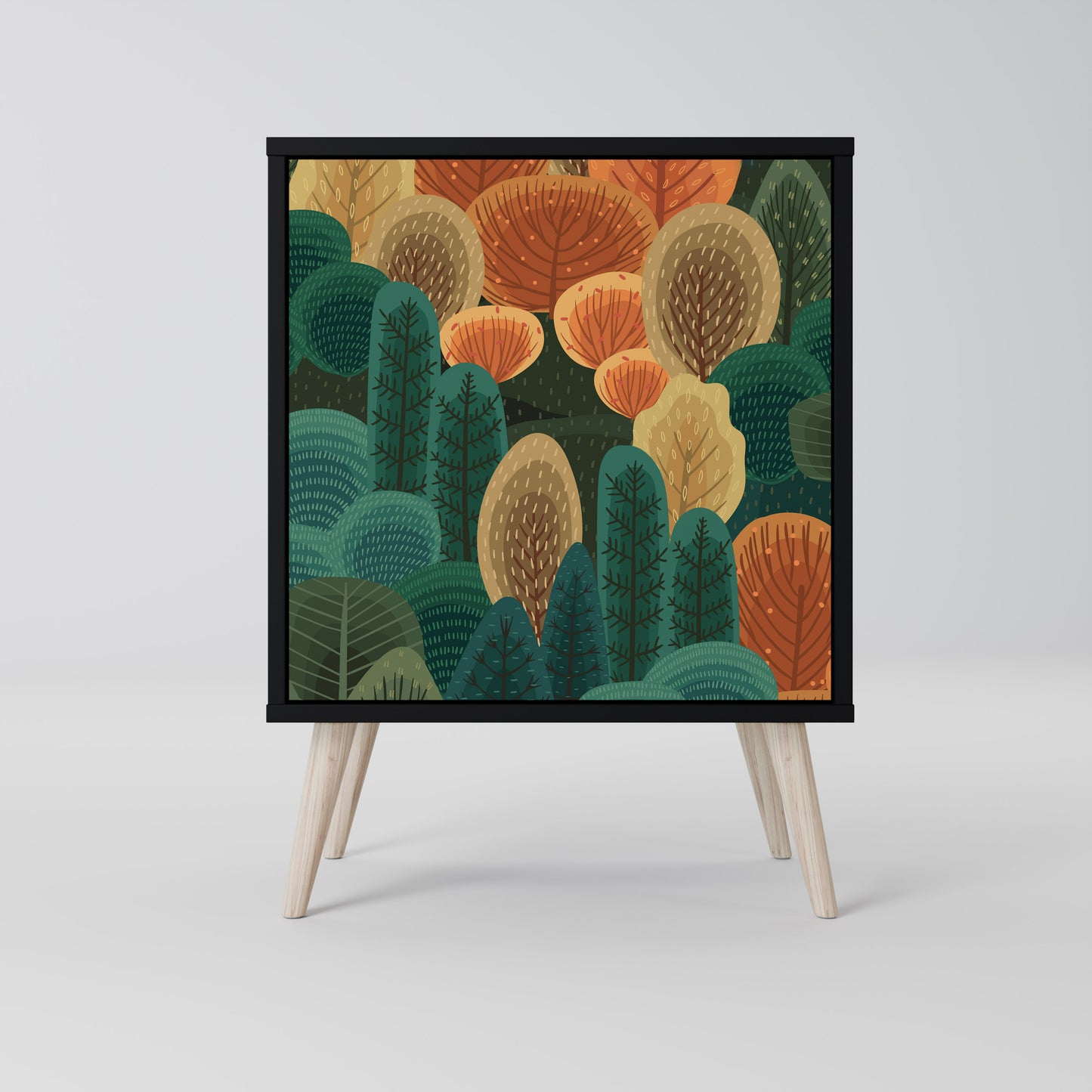 Credenza AUTUMN KALEIDOSCOPE a 1 anta con finitura nera