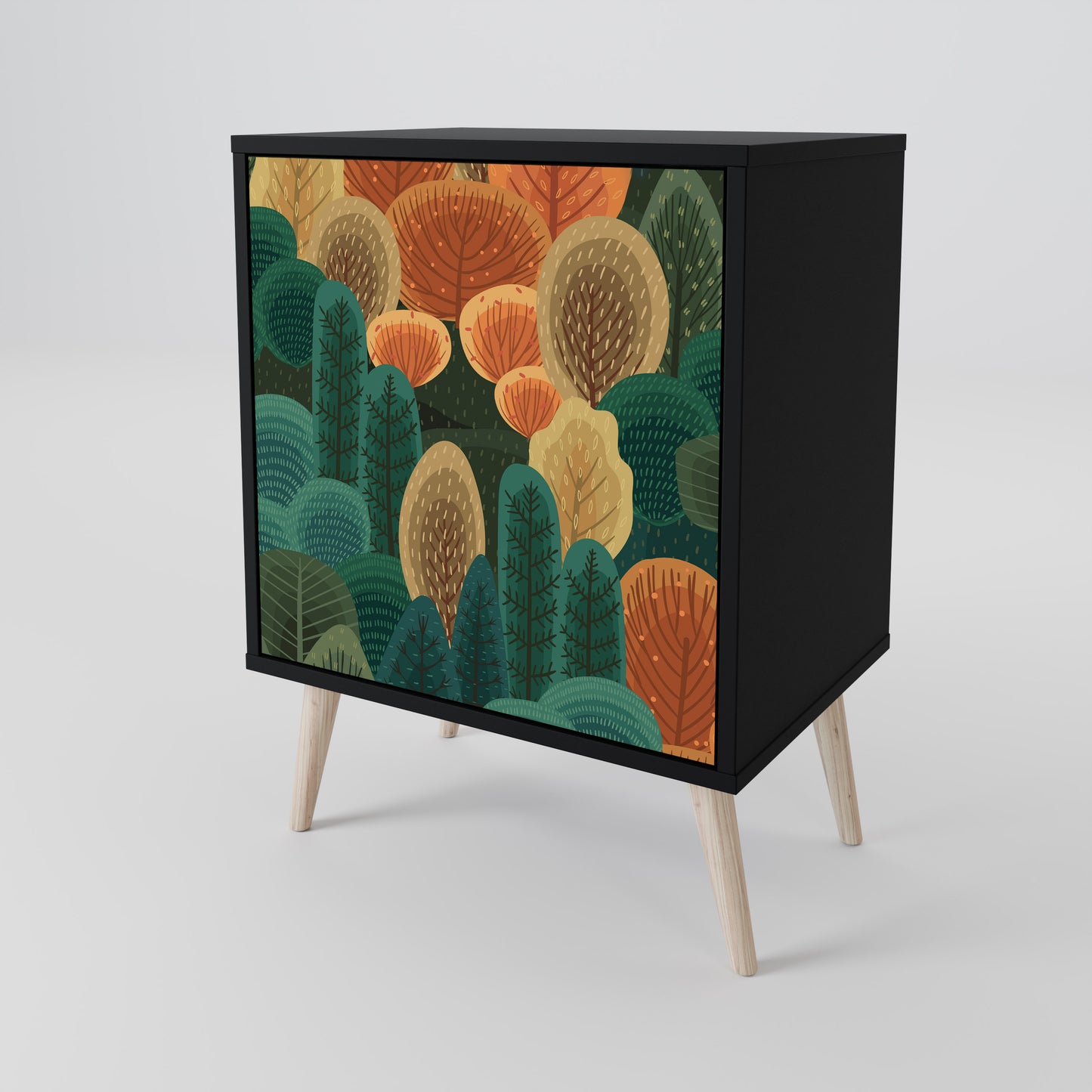 Credenza AUTUMN KALEIDOSCOPE a 1 anta con finitura nera