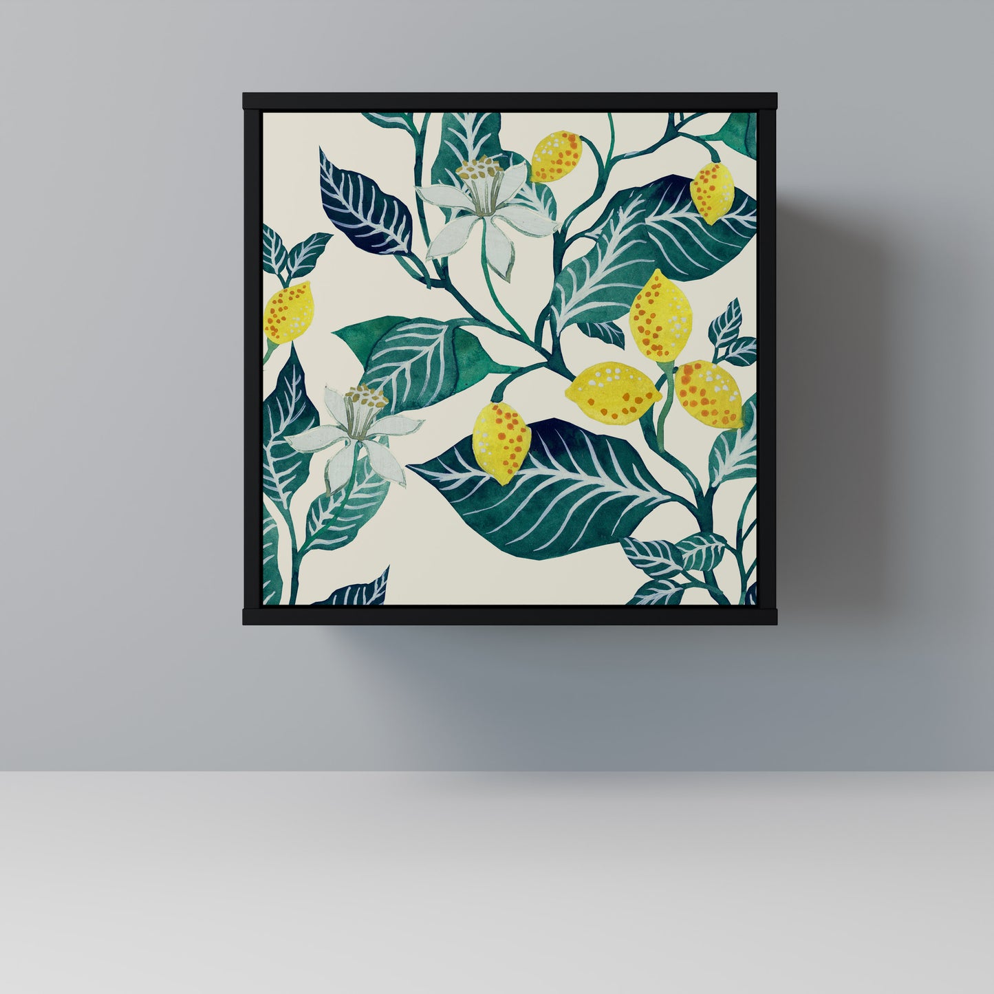 LEMON TREE 1-Door Sideboard in Black Finish