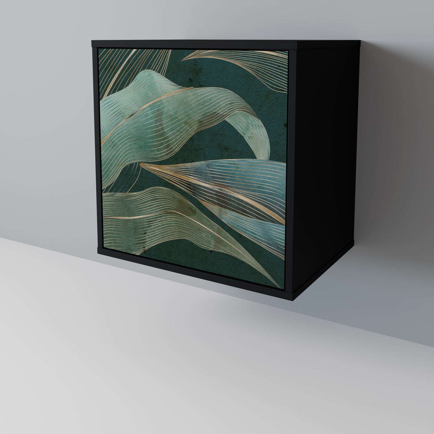 ROYAL GREEN 1-Door Sideboard in Black Finish