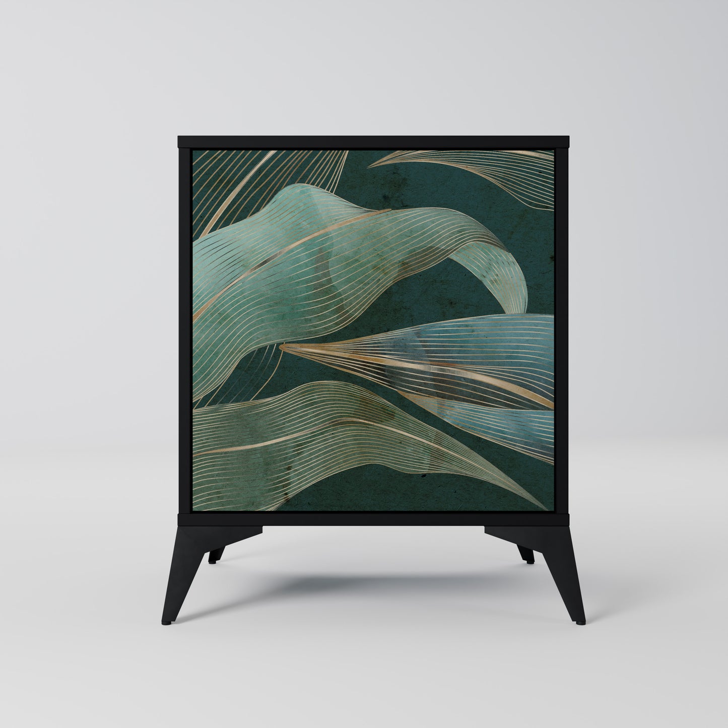 ROYAL GREEN 1-Door Sideboard in Black Finish