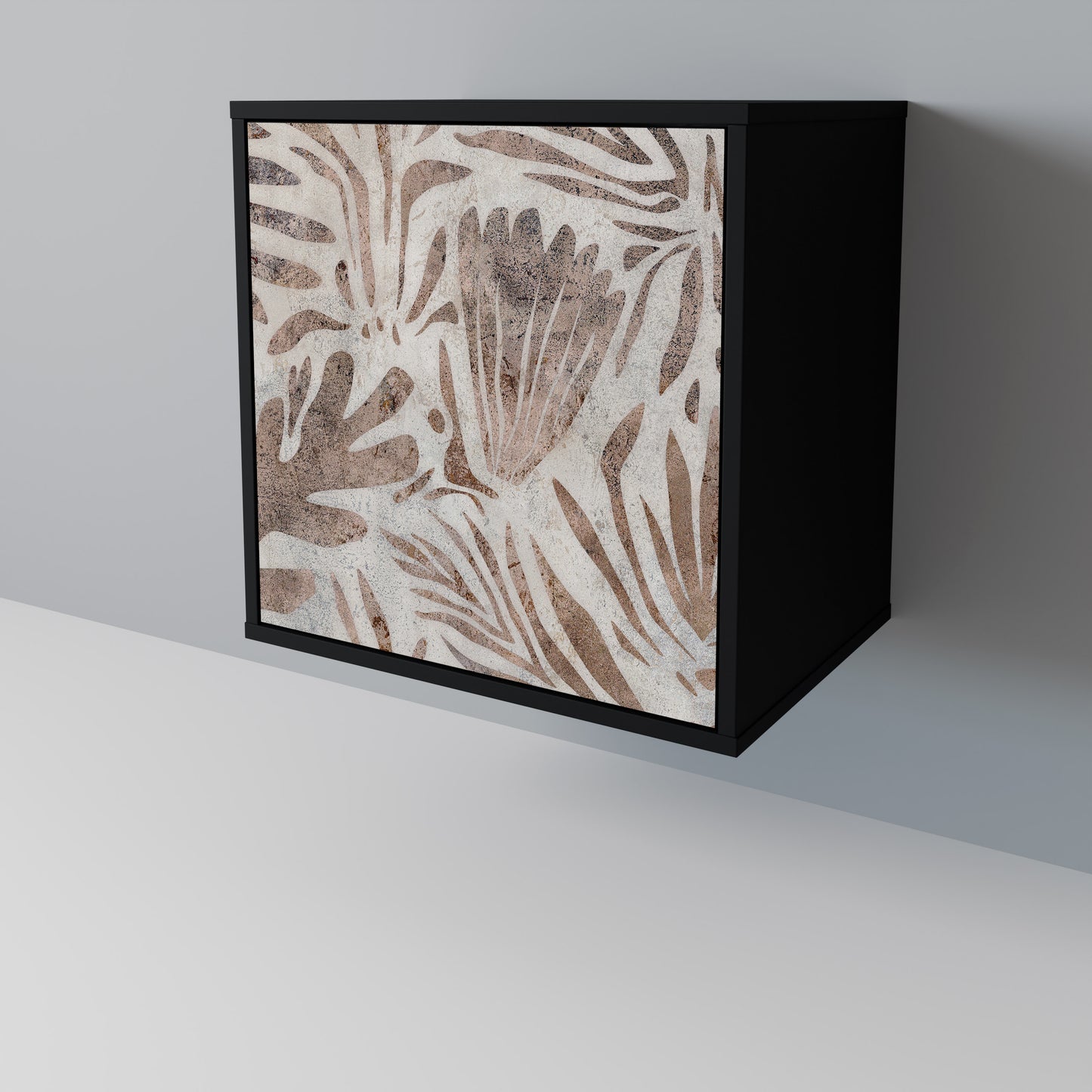 Credenza PASSING TIME a 1 anta con finitura nera