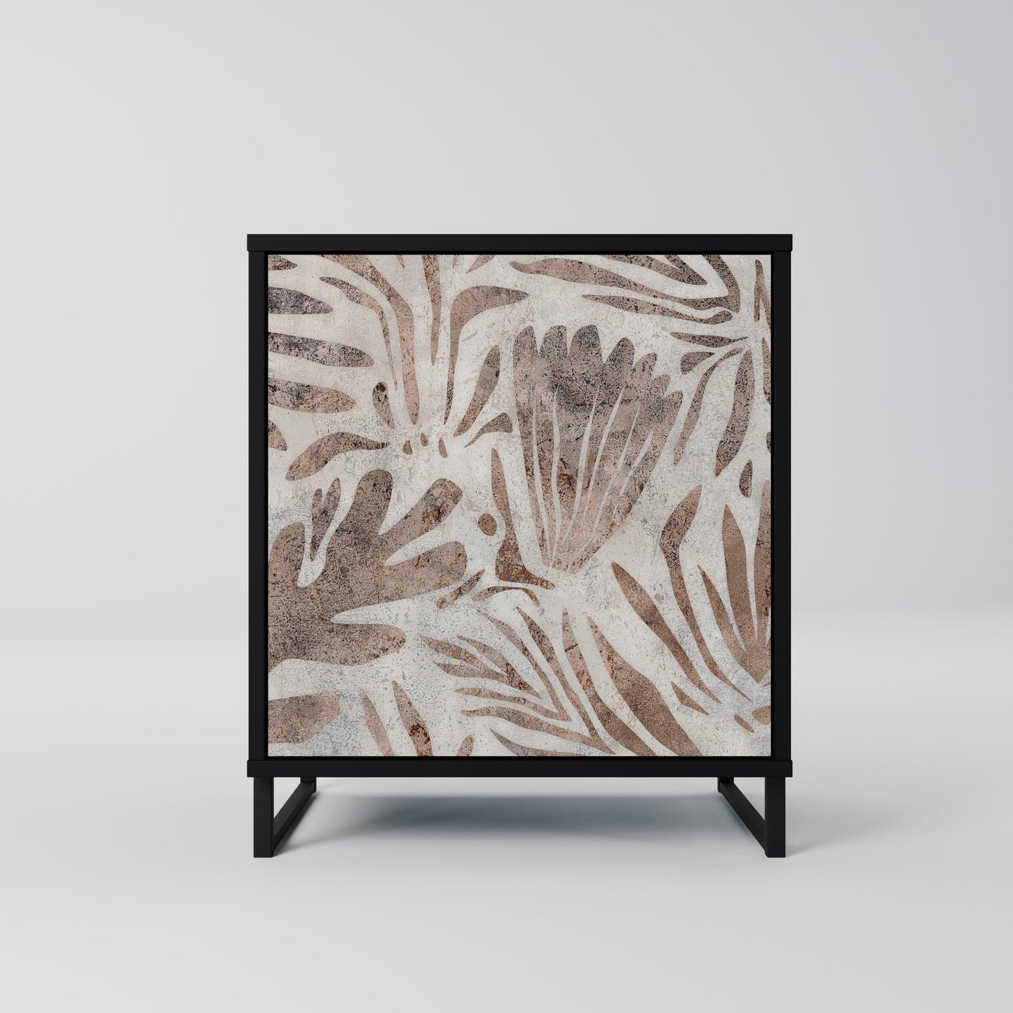 Credenza PASSING TIME a 1 anta con finitura nera