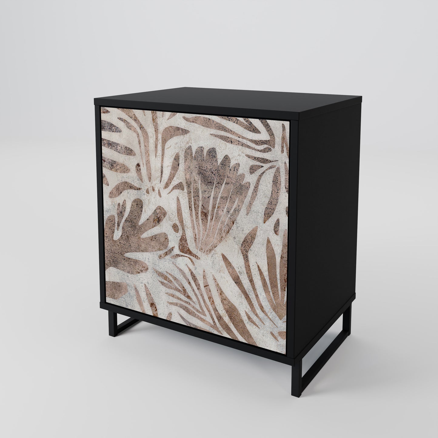 Credenza PASSING TIME a 1 anta con finitura nera
