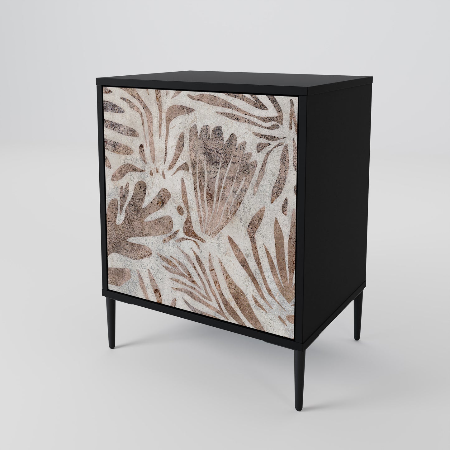 Credenza PASSING TIME a 1 anta con finitura nera