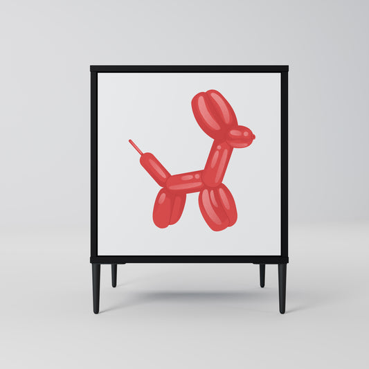 Credenza a 1 anta CHILDHOOD MEMORY con finitura nera