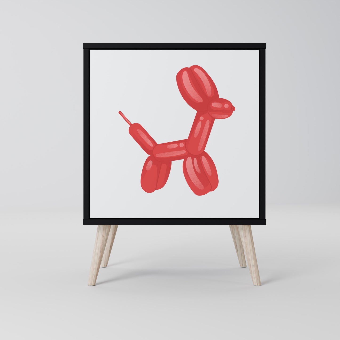 Credenza a 1 anta CHILDHOOD MEMORY con finitura nera