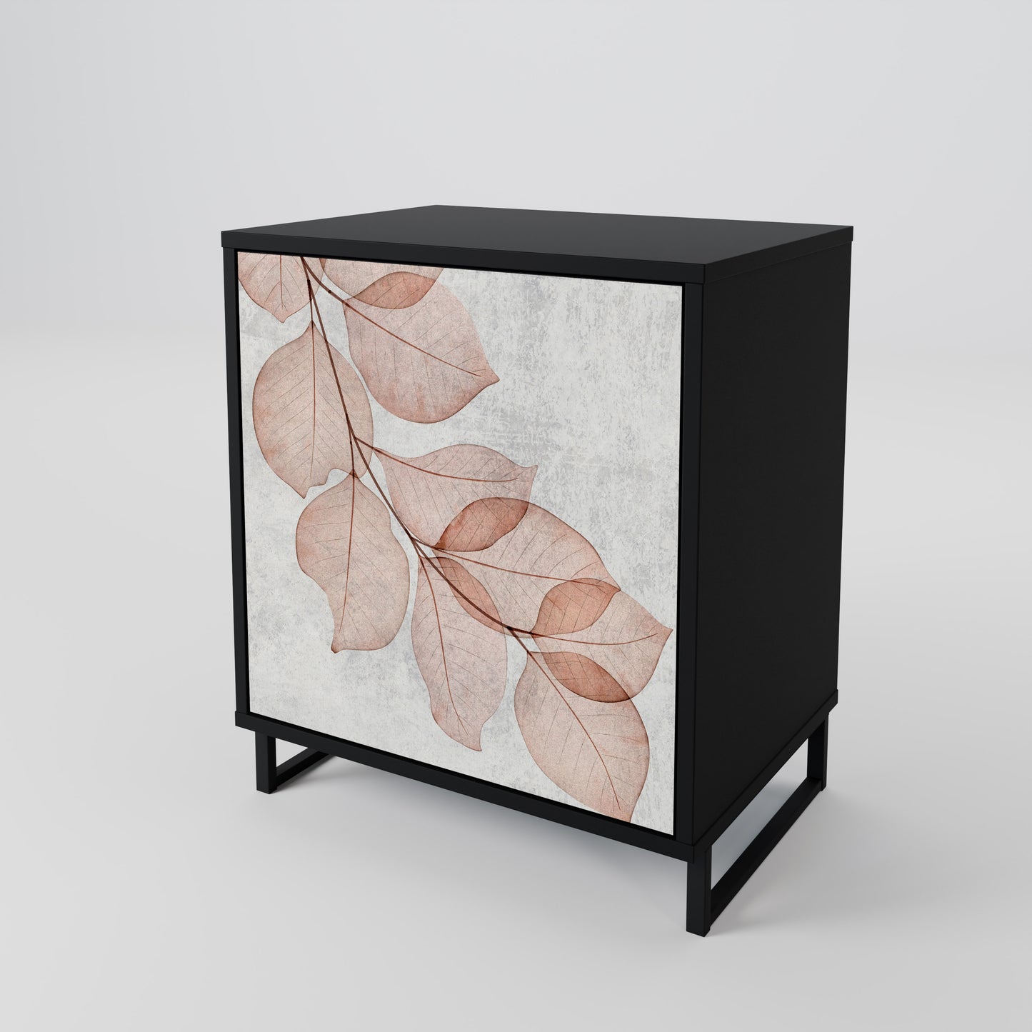 AUTUMN FRAGILITY 1-Door Sideboard in Black Finish