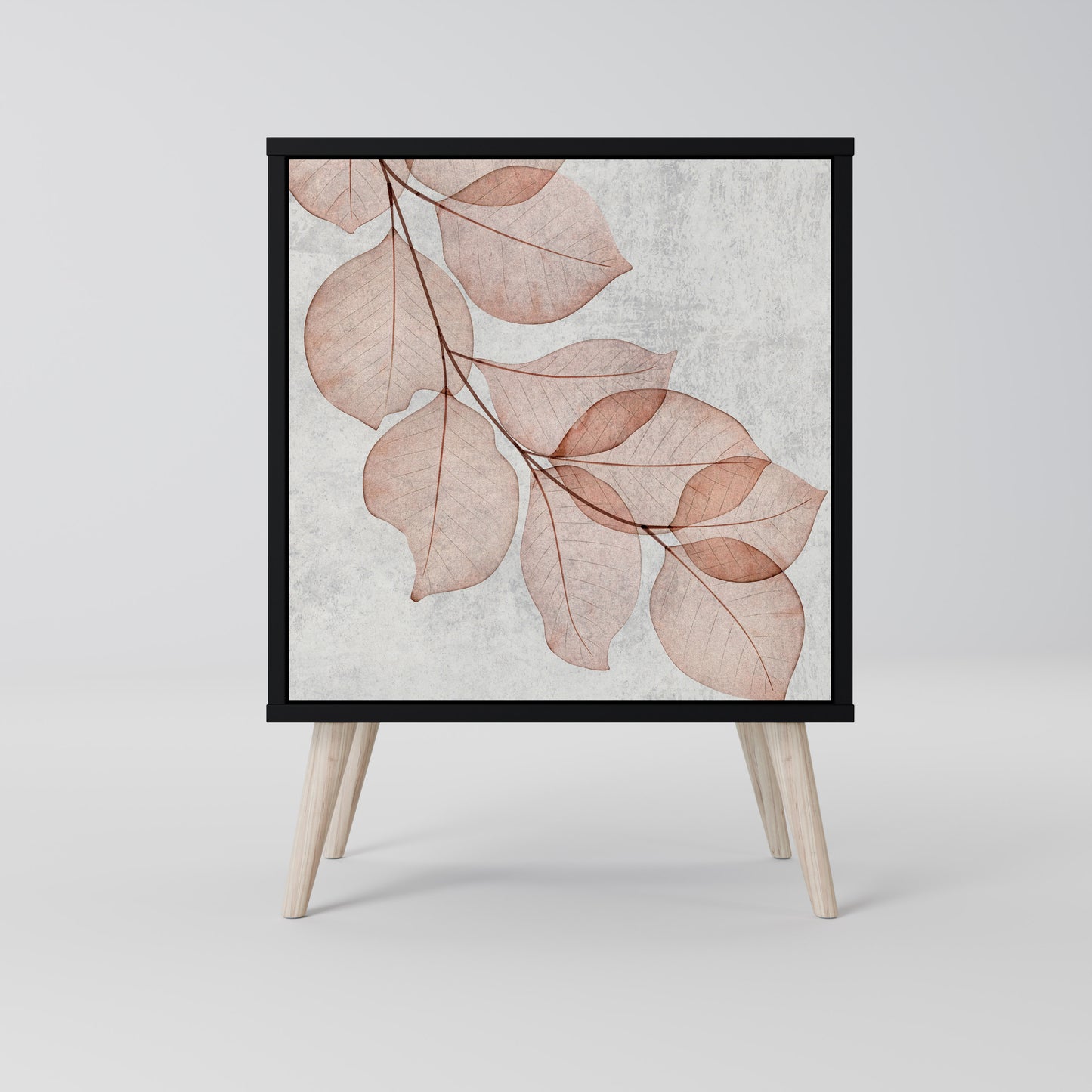 AUTUMN FRAGILITY 1-Door Sideboard in Black Finish