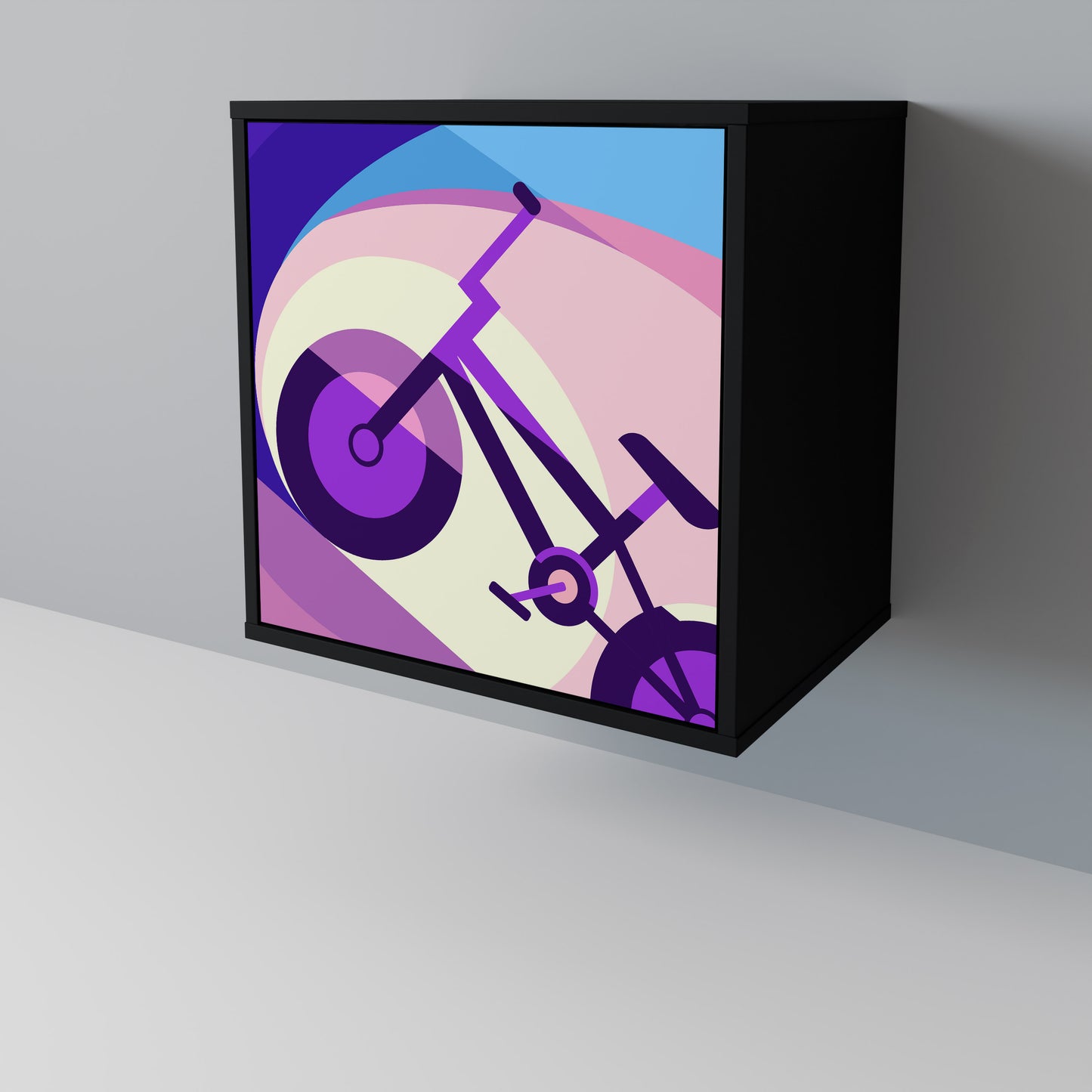 Credenza a 1 anta BIKE DREAMS con finitura nera
