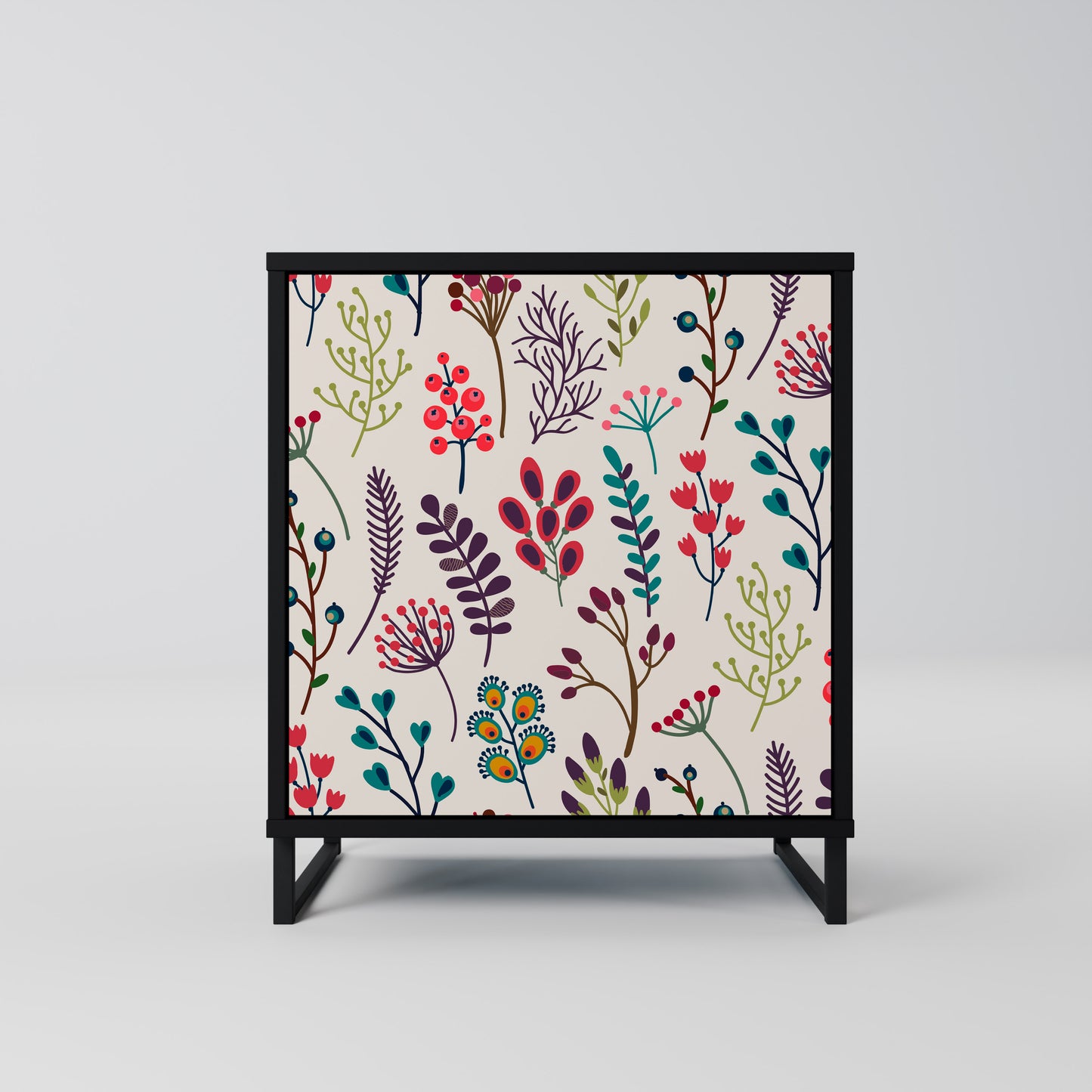 Credenza AUTUMN SUNDRIES a 1 anta con finitura nera