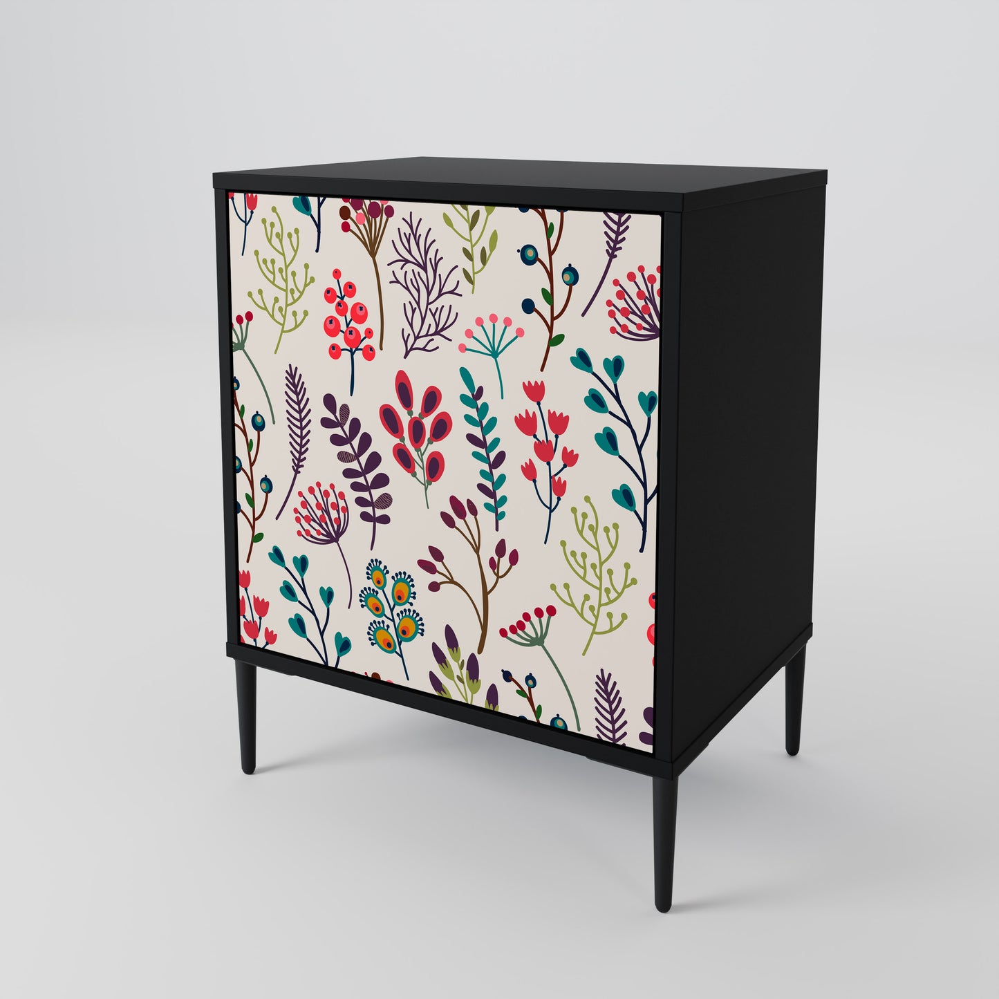Credenza AUTUMN SUNDRIES a 1 anta con finitura nera