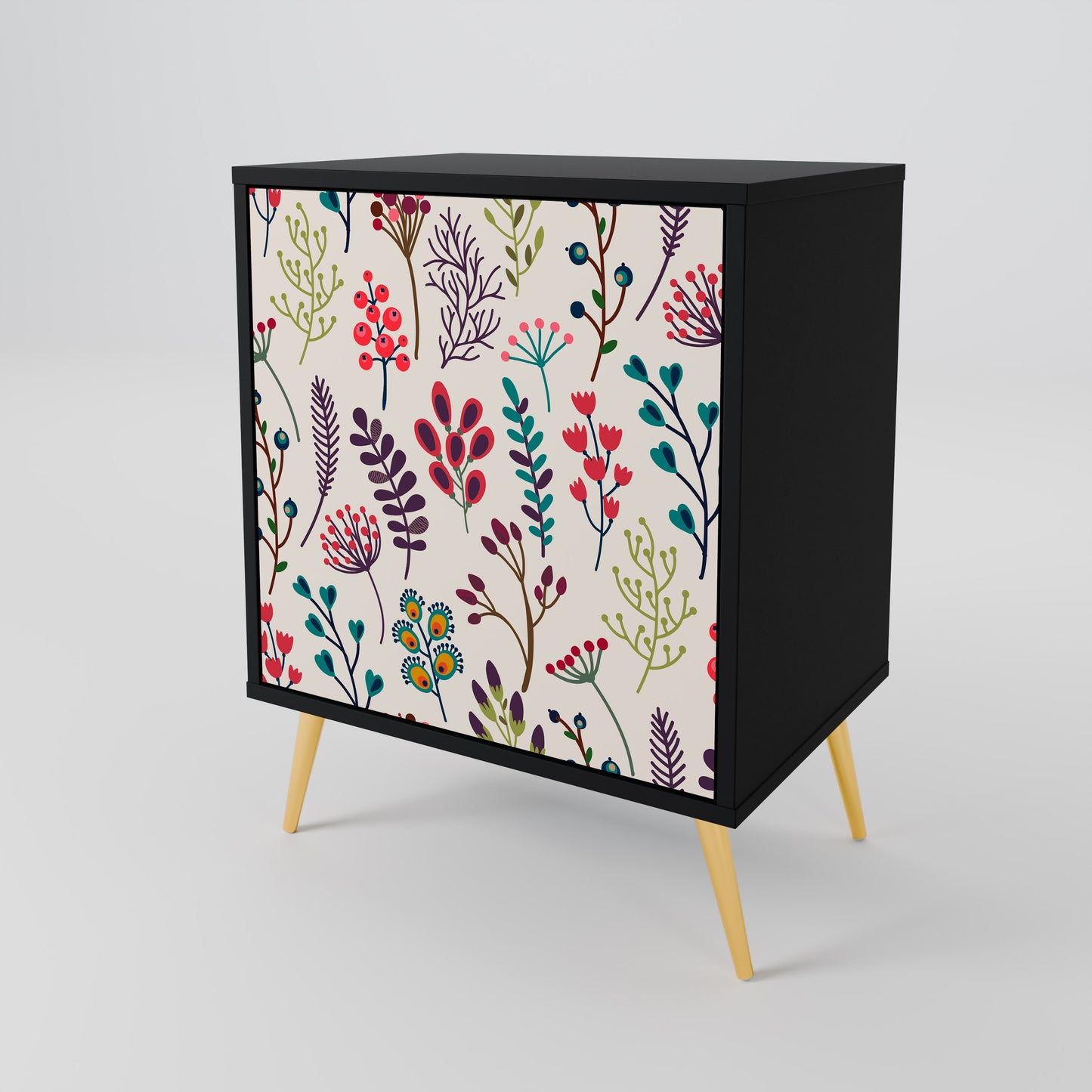Credenza AUTUMN SUNDRIES a 1 anta con finitura nera
