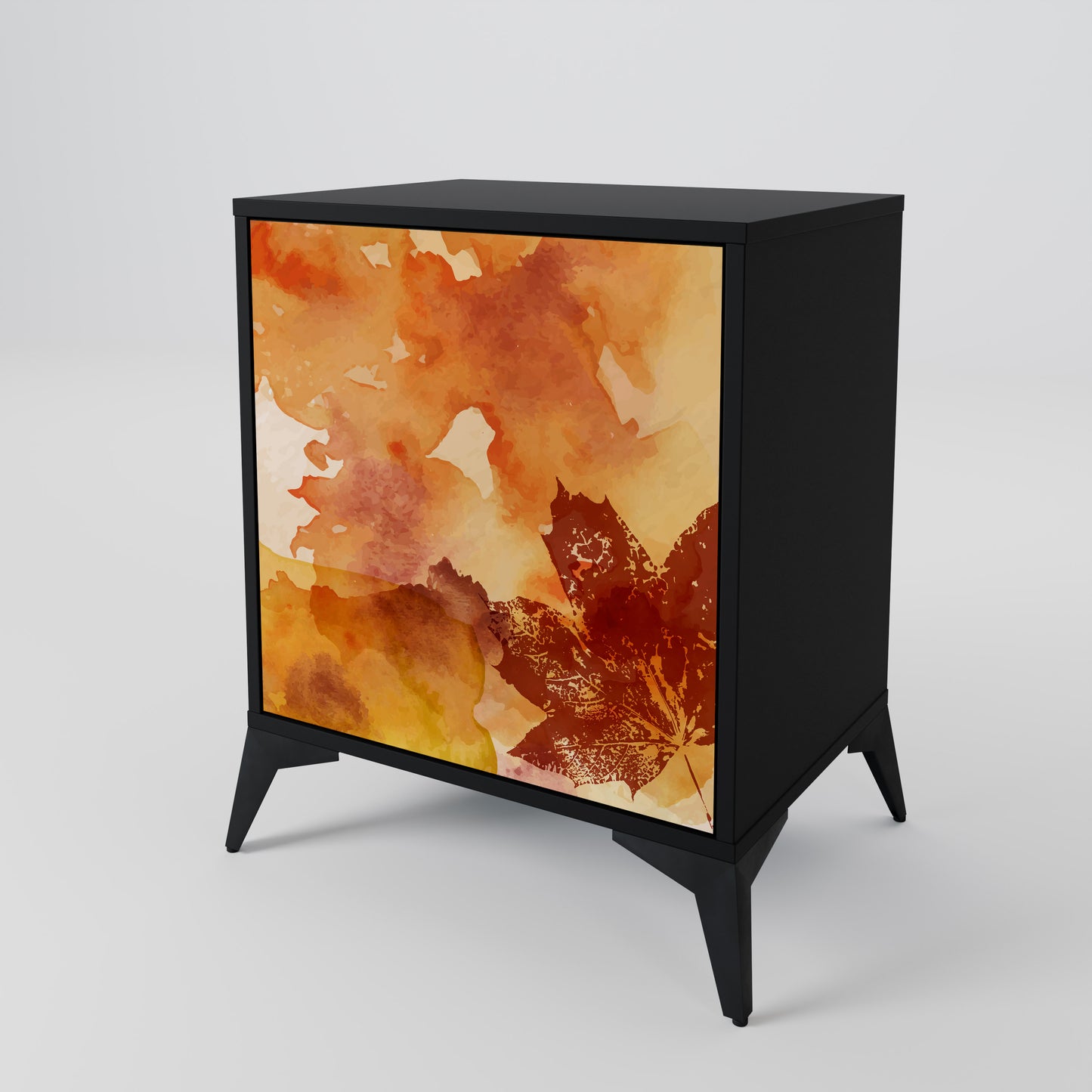Credenza TRACES OF AUTUMN a 1 anta con finitura nera