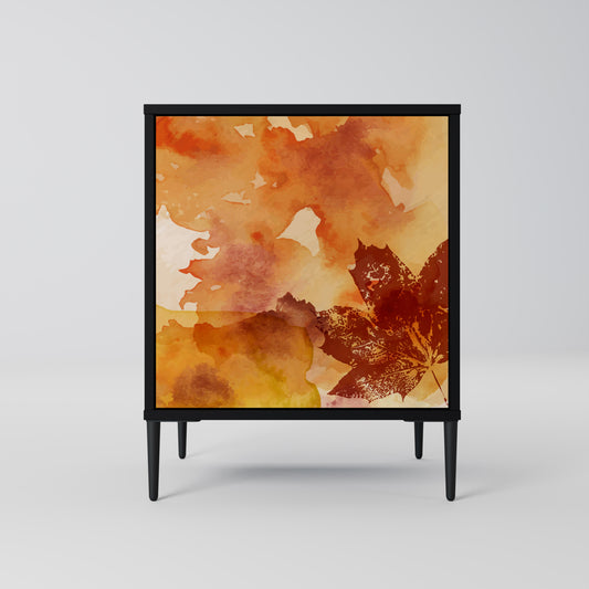 Credenza TRACES OF AUTUMN a 1 anta con finitura nera