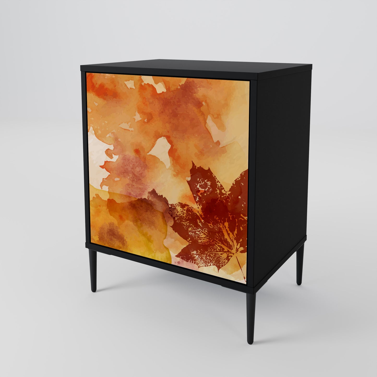 Credenza TRACES OF AUTUMN a 1 anta con finitura nera