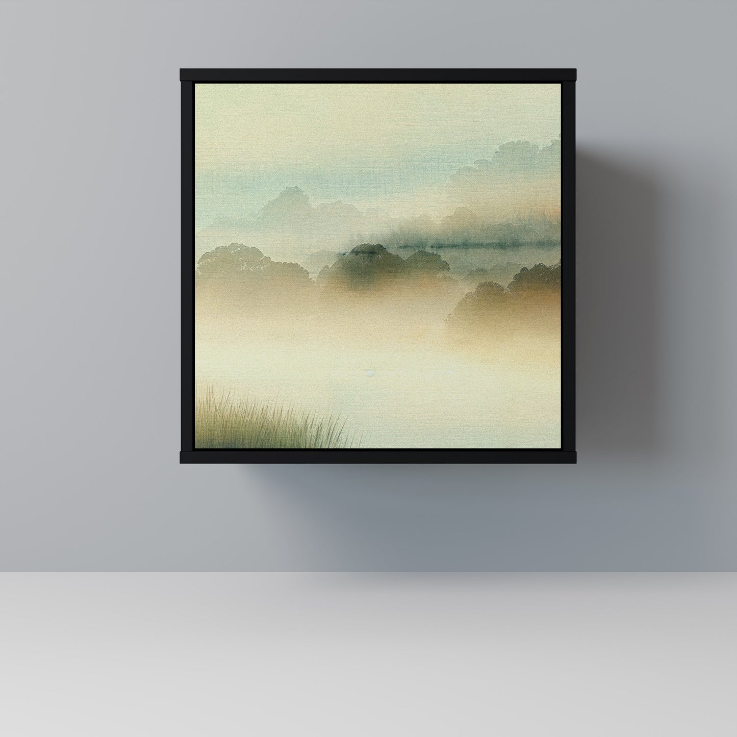 Credenza MORNING BY THE LAKE a 1 anta con finitura nera