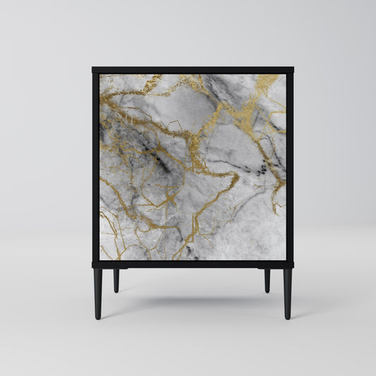 Credenza TIMELESS GLIDE a 1 anta con finitura nera