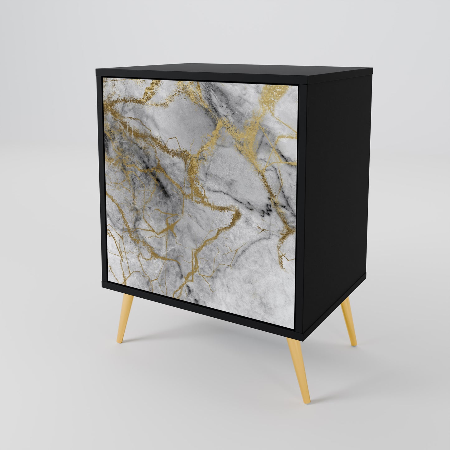 TIMELESS GLIDE 1-Door Sideboard in Black Finish