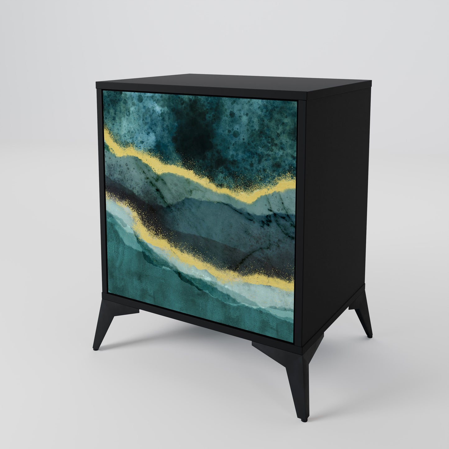 GOLDRUSH ODYSSEY 1-Door Sideboard in Black Finish