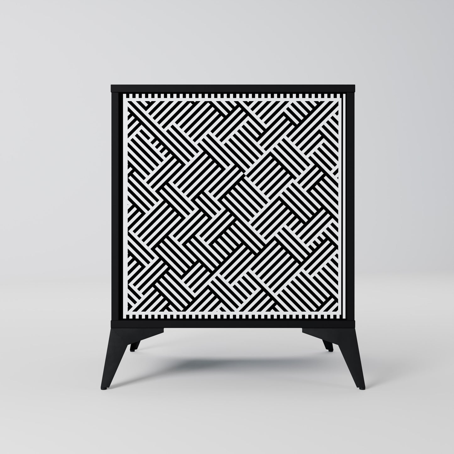 Credenza TEMPORARY SEQUENCE a 1 anta con finitura nera