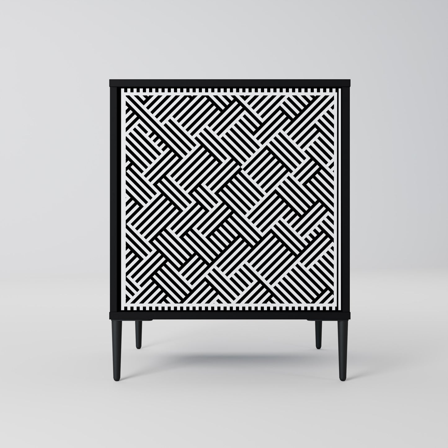 Credenza TEMPORARY SEQUENCE a 1 anta con finitura nera