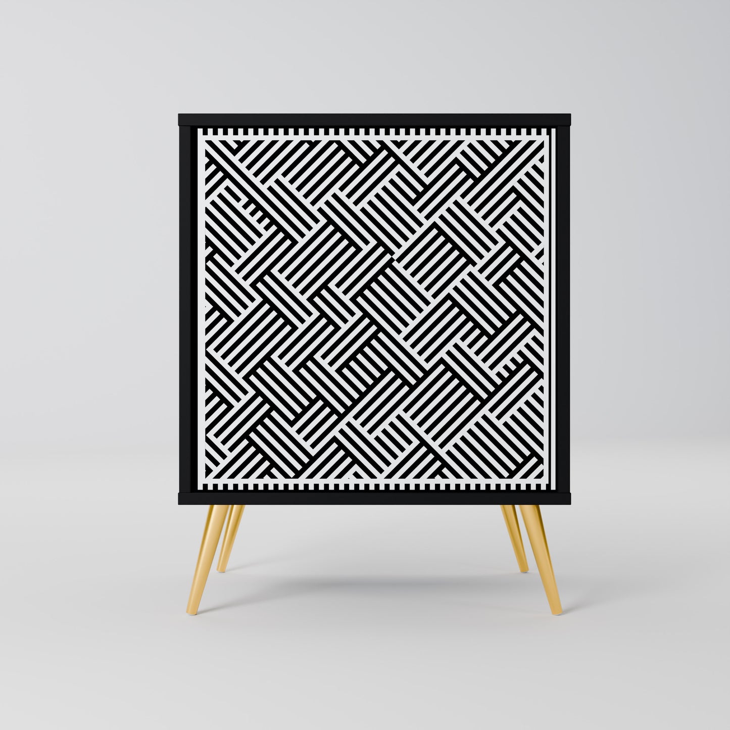 Credenza TEMPORARY SEQUENCE a 1 anta con finitura nera