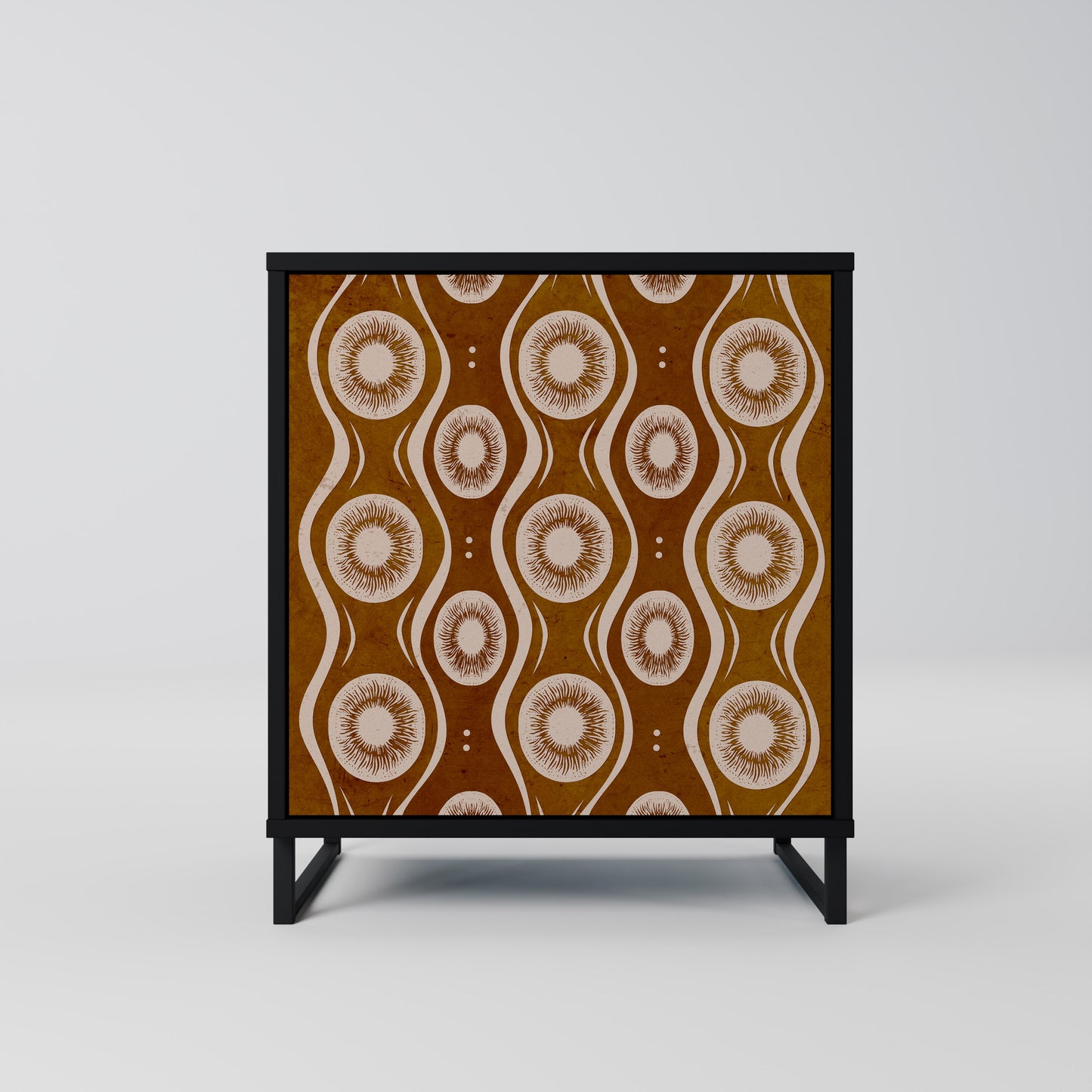 Credenza BROWN EYES a 1 anta con finitura nera