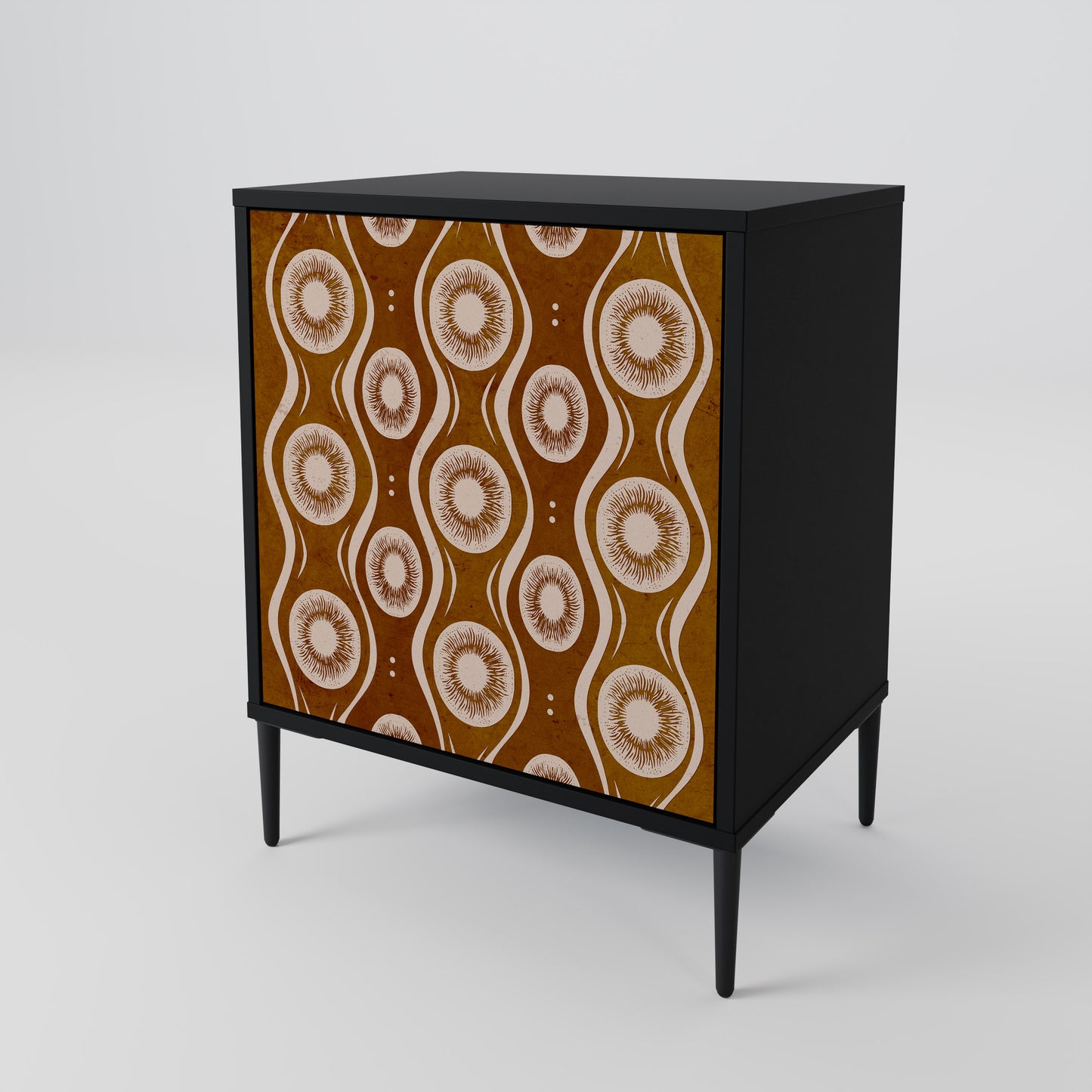 Credenza BROWN EYES a 1 anta con finitura nera