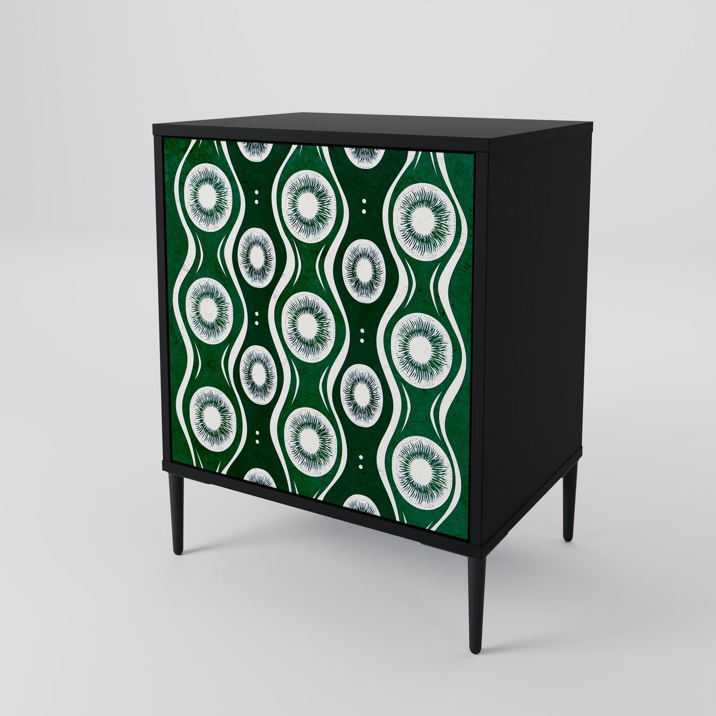 Credenza GREEN EYES a 1 anta con finitura nera