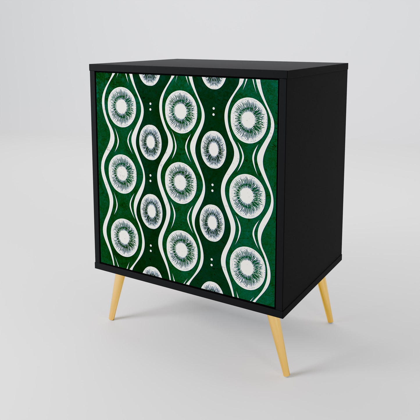 Credenza GREEN EYES a 1 anta con finitura nera