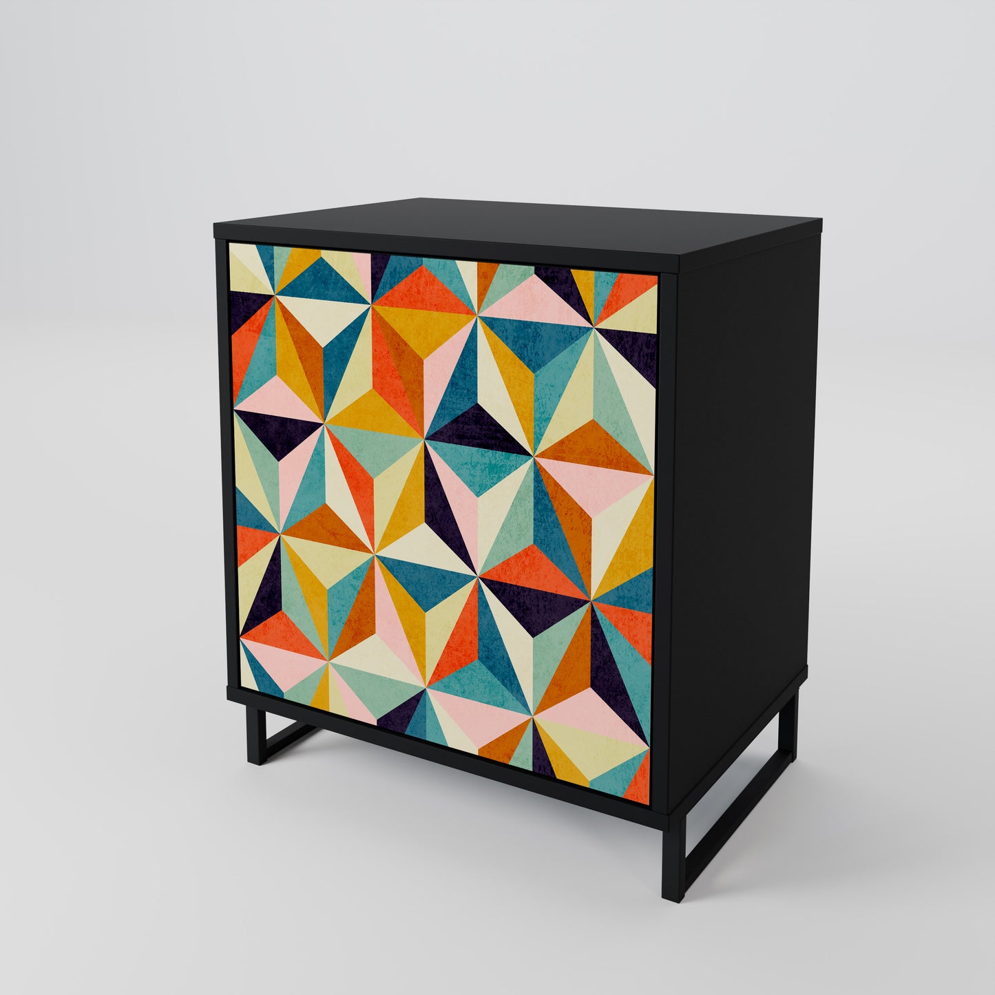 TESSELATE TREASURES 1-Door Sideboard in Black Finish