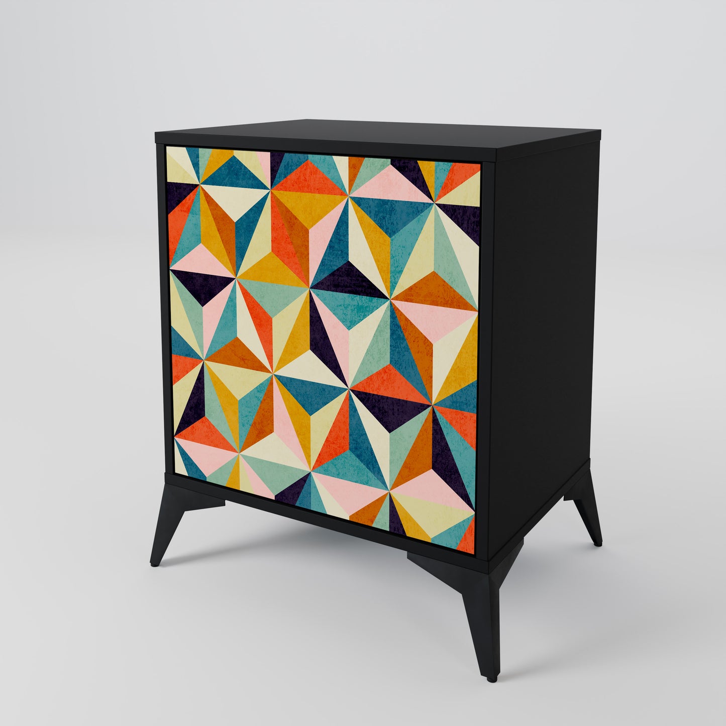 TESSELATE TREASURES 1-Door Sideboard in Black Finish