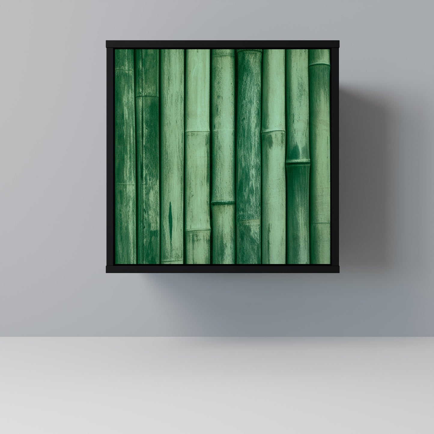 NATURAL GREEN 1-Door Sideboard in Black Finish