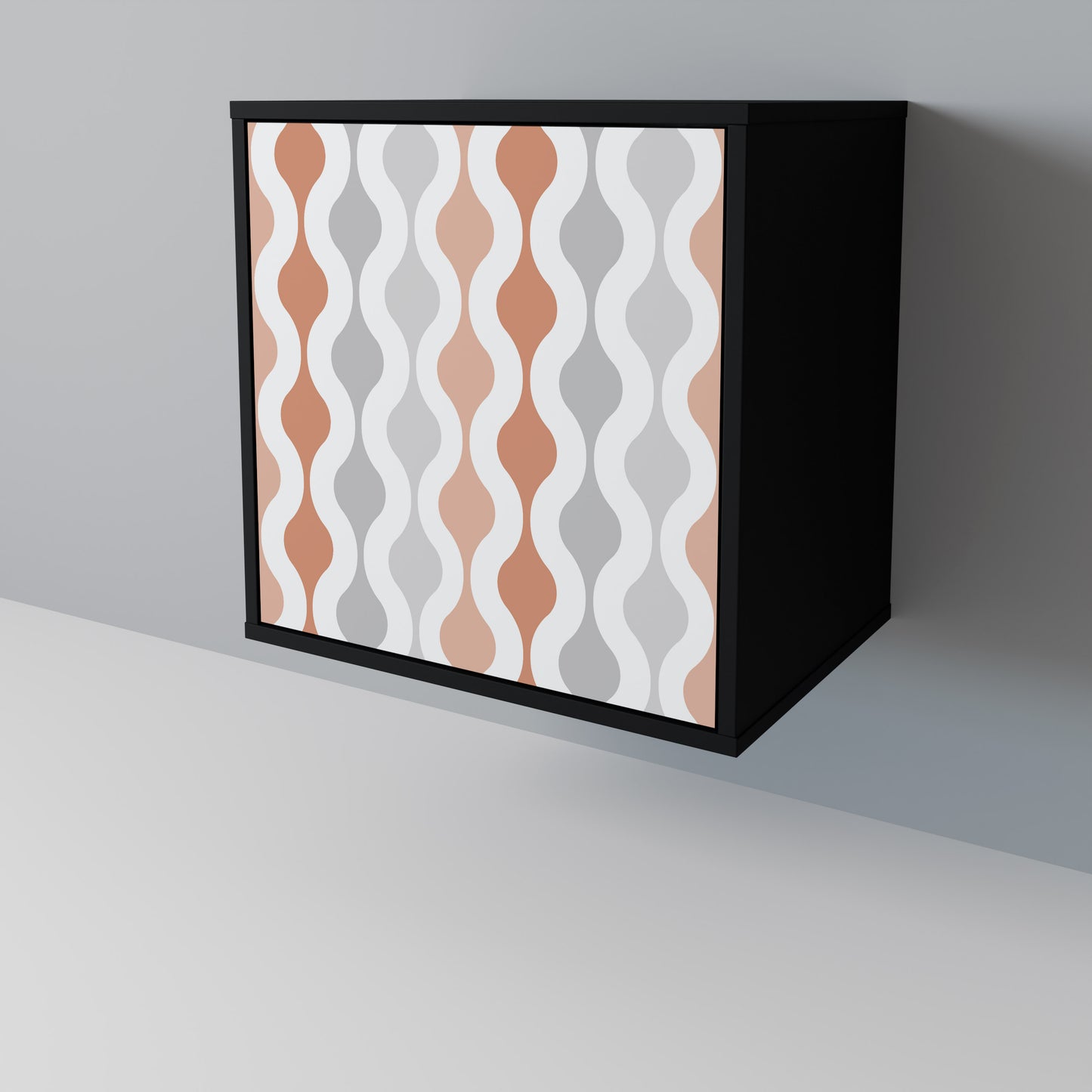 HAZY NOSTALGIA 1-Door Sideboard in Black Finish