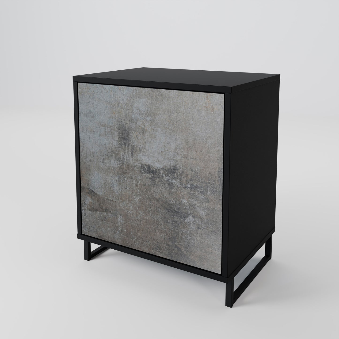 Credenza CONCRETE WALL a 1 anta con finitura nera