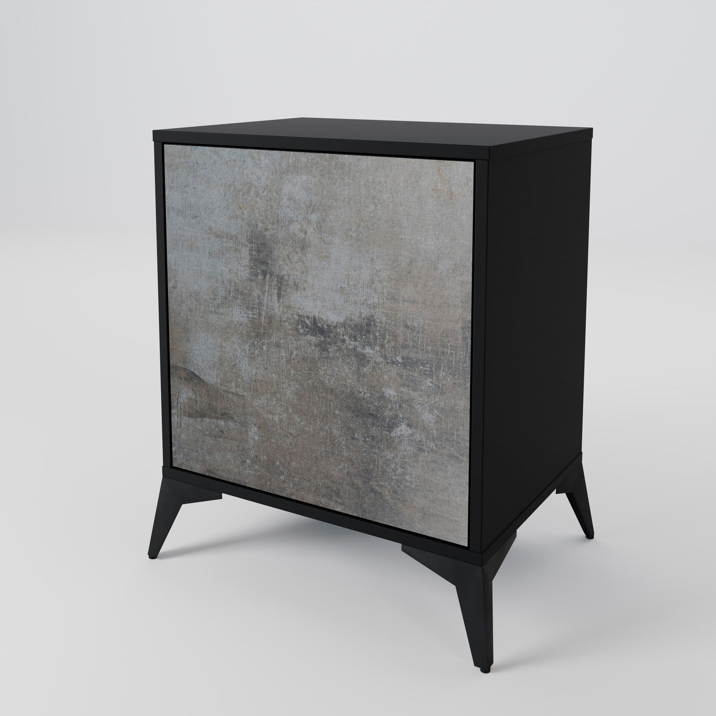 Credenza CONCRETE WALL a 1 anta con finitura nera