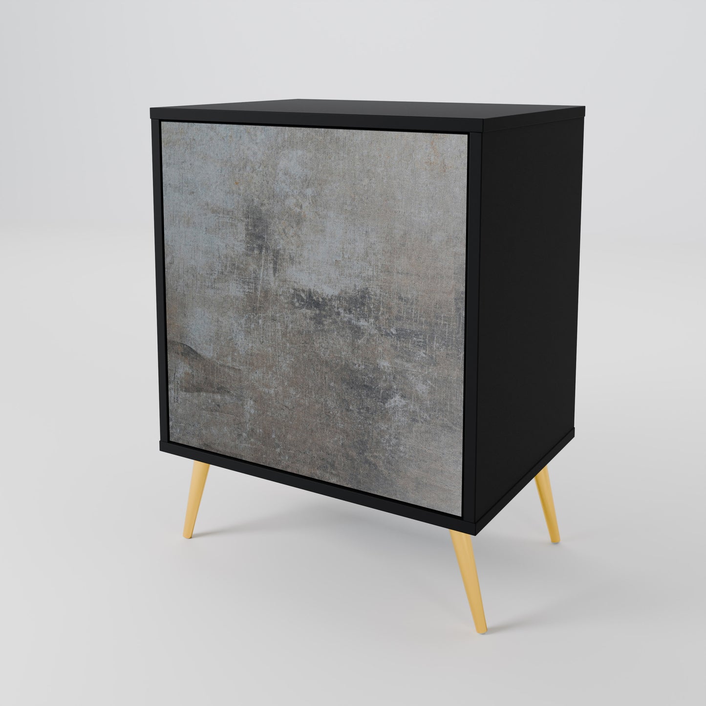 Credenza CONCRETE WALL a 1 anta con finitura nera