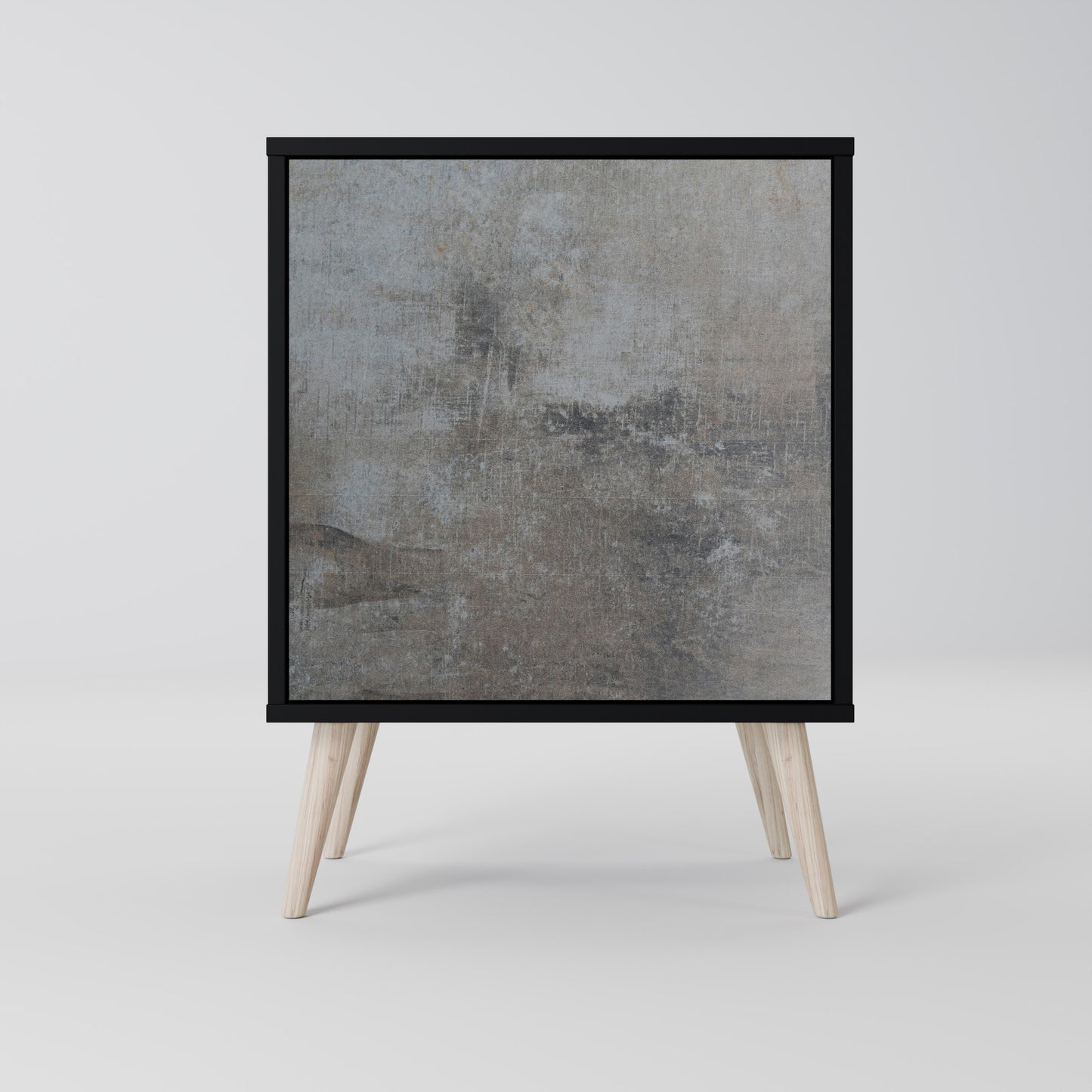 Credenza CONCRETE WALL a 1 anta con finitura nera