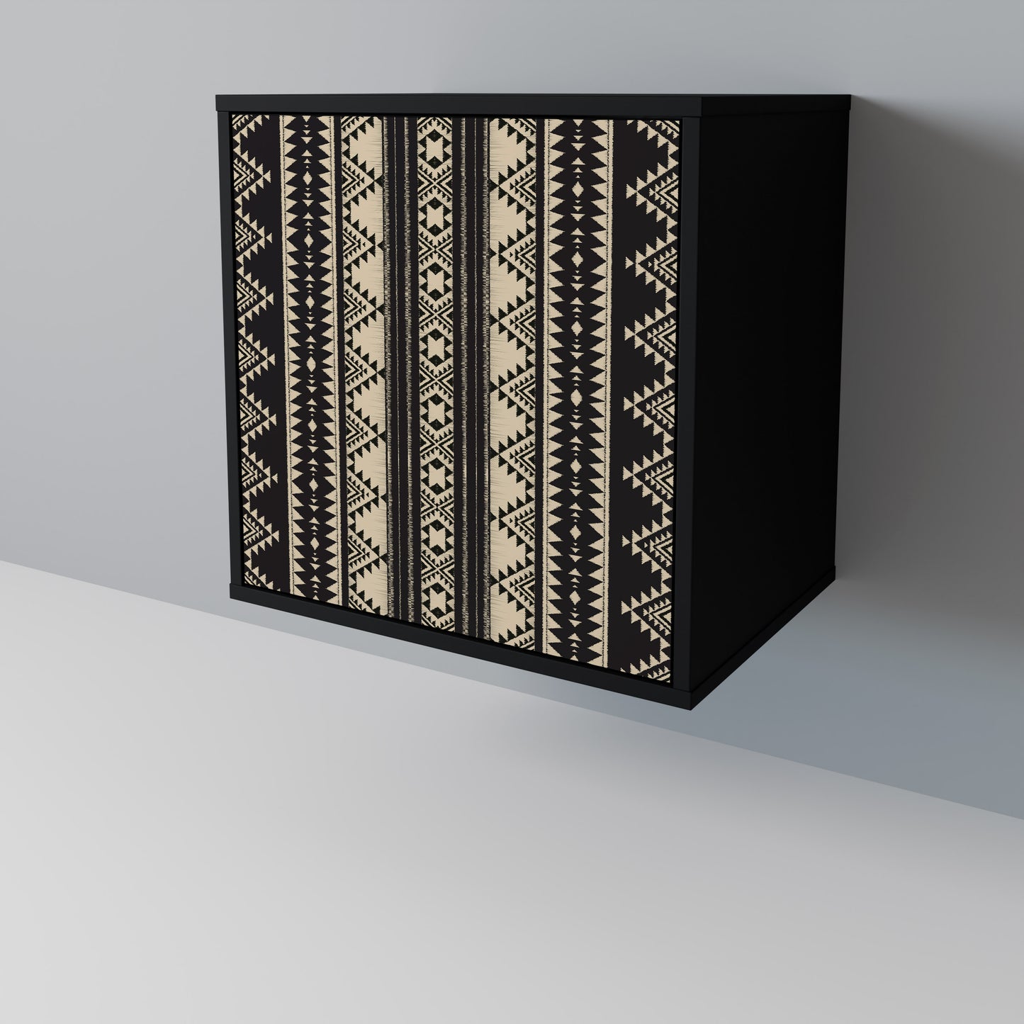 Credenza AZTEC a 1 anta con finitura nera